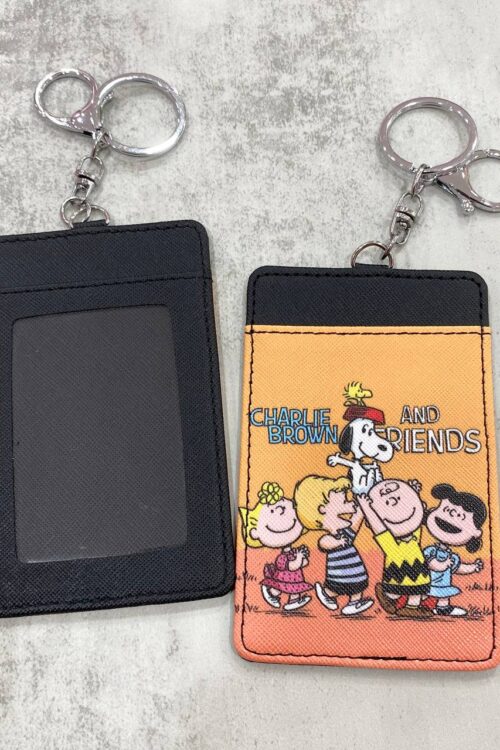 Card Holder Black Orange - Charlie Brown and Friends