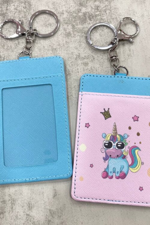 Card Holder Blue Pink - Unicorn