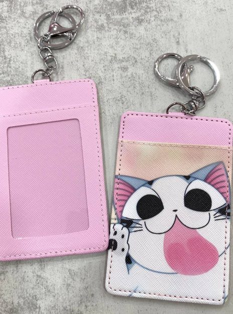 Card Holder Light Pink - Tongue Cat