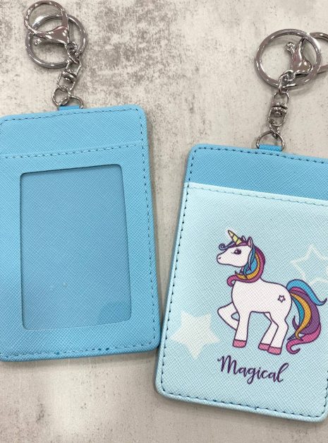 Card Holder Light Blue - Magical Unicorn 