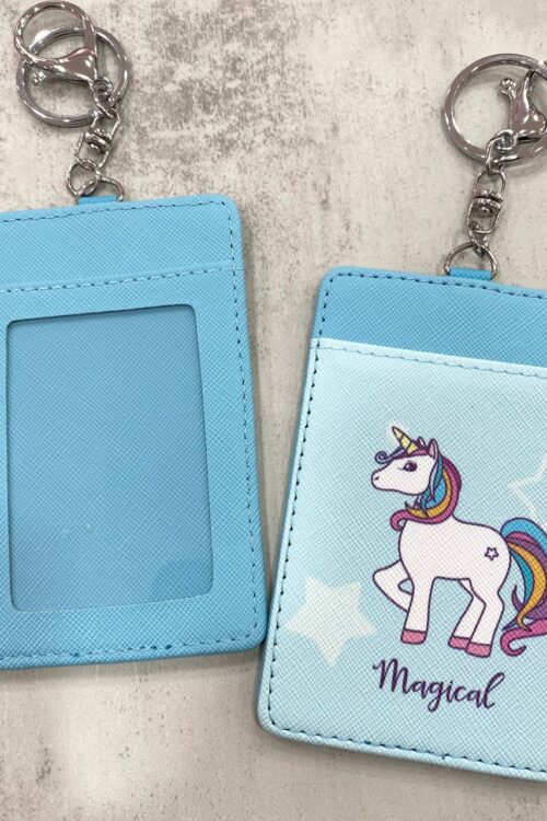 Card Holder Light Blue - Magical Unicorn