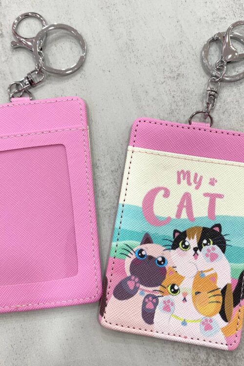Card Holder Light Pink - My Cat