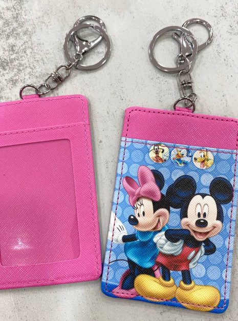 Card Holder Blue Pink - Mickey&Minnie