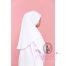 Tudung Sekolah Soft Awning Full Scuba - Putih Nila