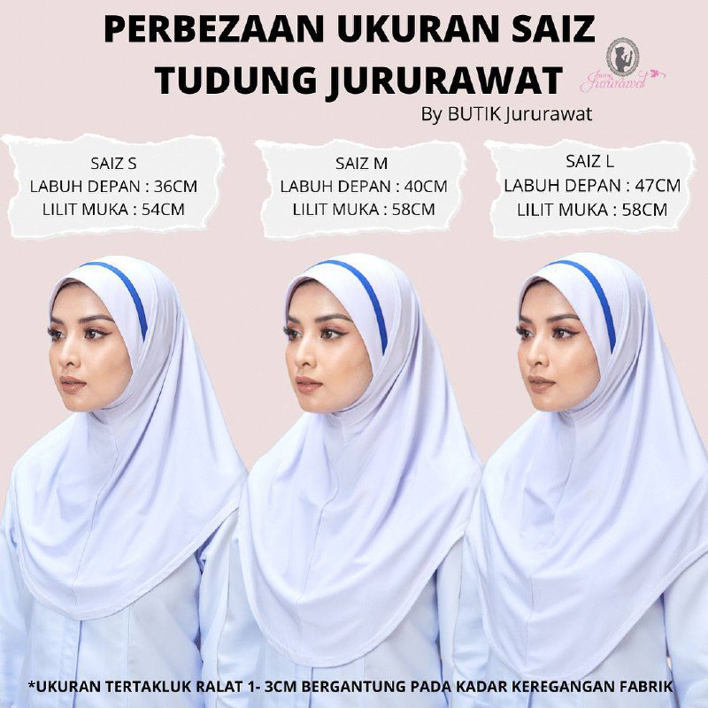 Tudung Soft Awning Full Scuba Jururawat