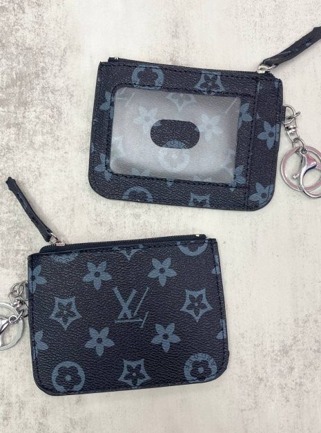 Card Holder Horizontal - Black Grey LV