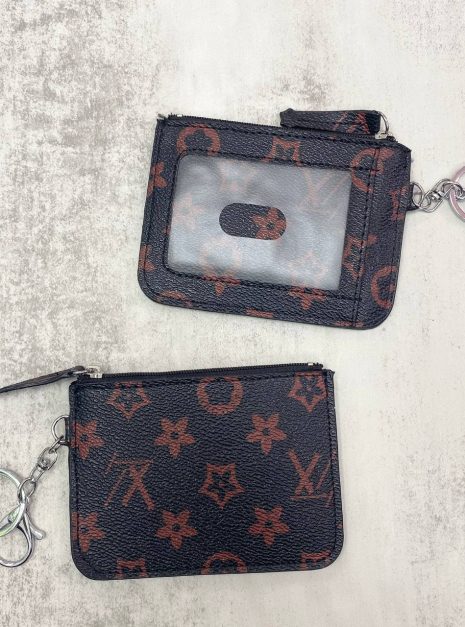 Card Holder Horizontal - Black Brown LV
