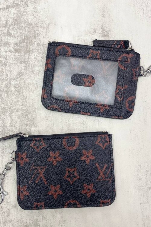 Card Holder Horizontal - Black Brown LV
