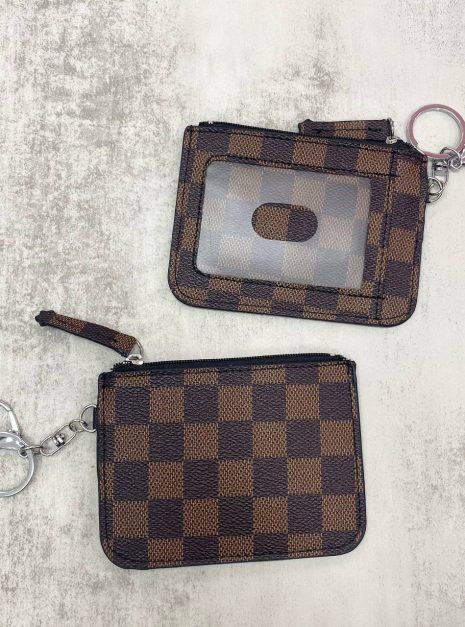 Card Holder Horizontal - Black Brown Marble