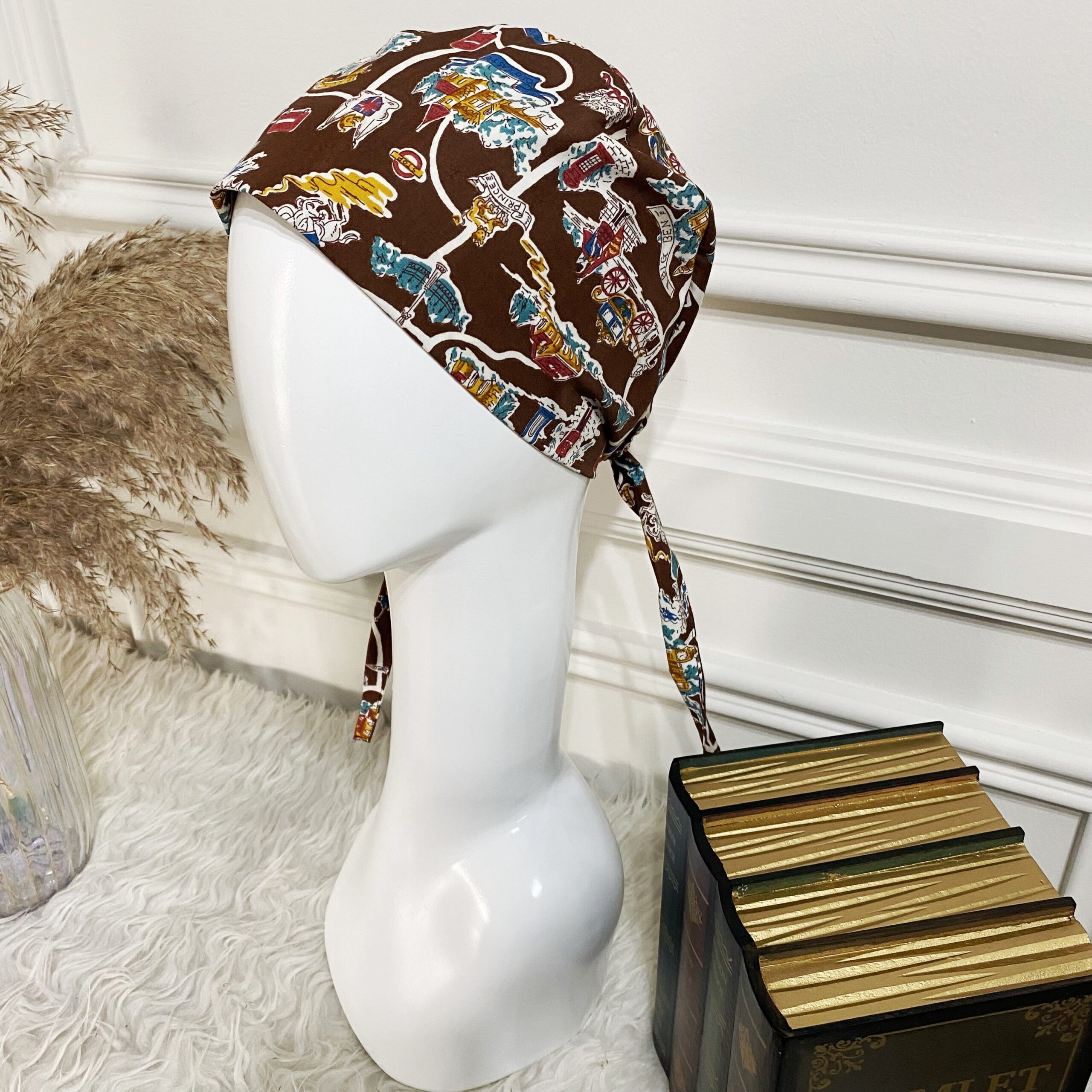 SCRUB CAP - BROWN LONDON