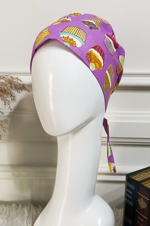SCRUB CAP - PURPLE CUPCAKES