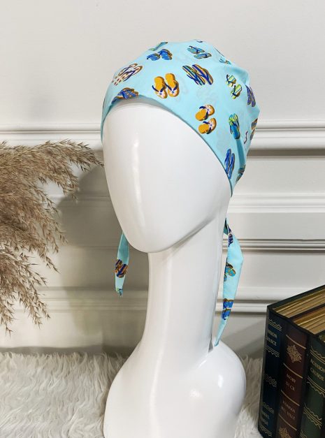 SCRUB CAP - LIGHT BLUE SANDALS