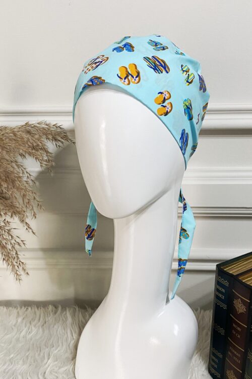 SCRUB CAP - LIGHT BLUE SANDALS