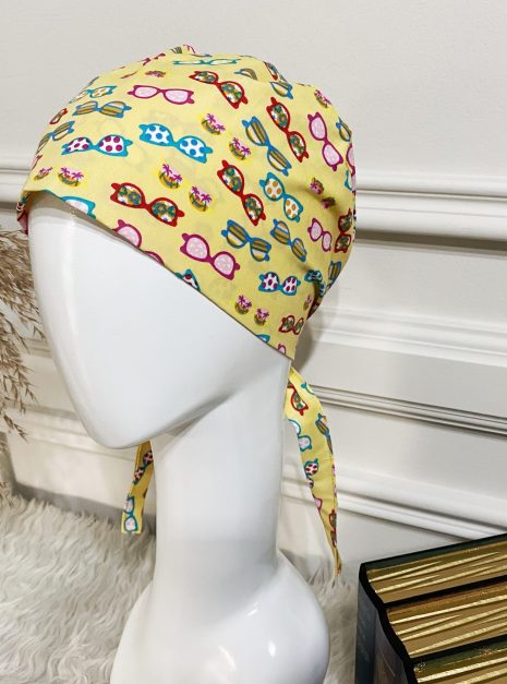 SCRUB CAP - YELLOW SUNGLASSES
