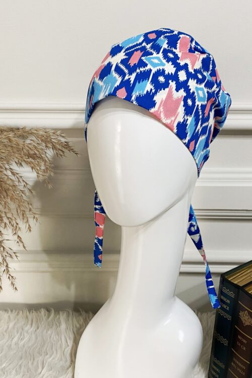 SCRUB CAP - BLUE TRIBAL