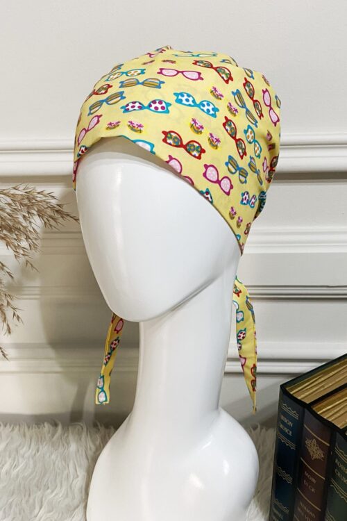 SCRUB CAP - YELLOW SUNGLASSES