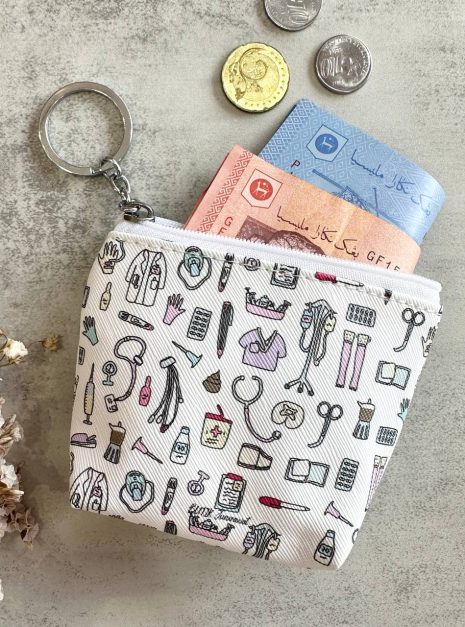 Coin Bag - White Cute