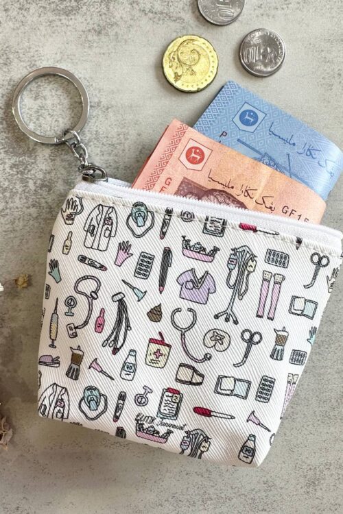 Coin Bag - White Cute