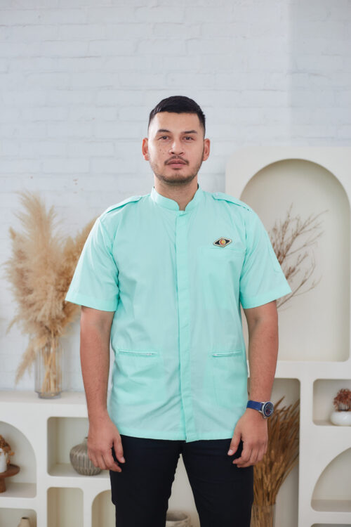 PENOLONG PEGAWAI PERUBATAN MALE CLINICAL TOP - COTTON