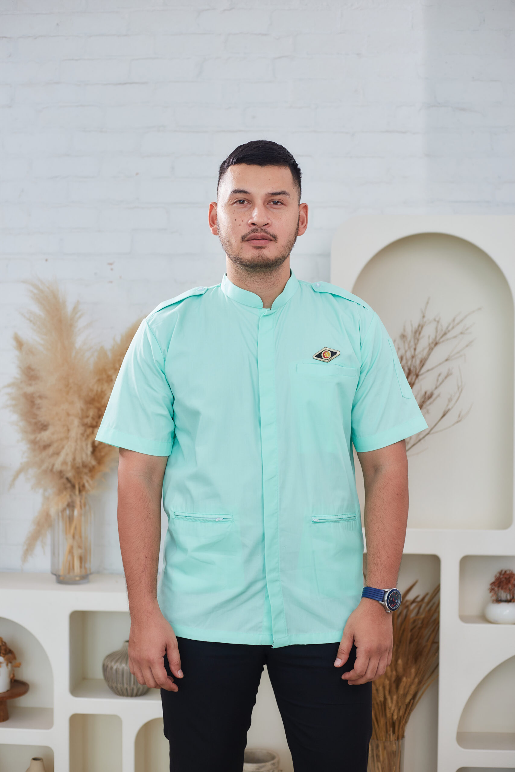 PENOLONG PEGAWAI PERUBATAN MALE CLINICAL TOP - COTTON
