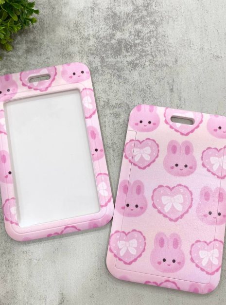 Card Holder Light Pink - Love Rabbit