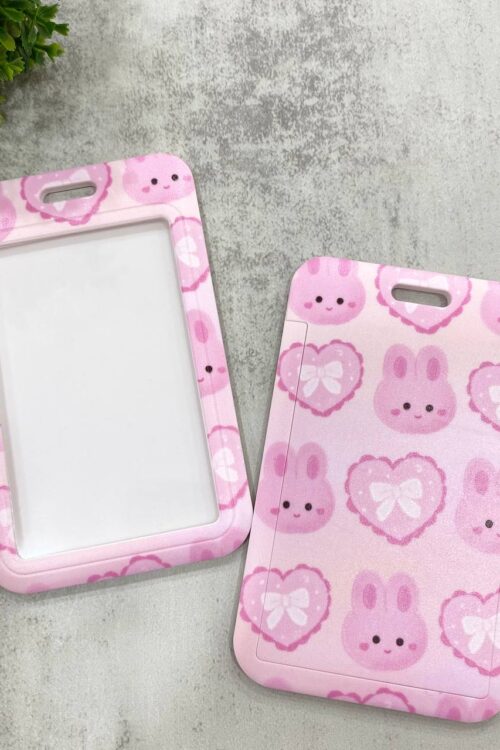 Card Holder Light Pink - Love Rabbit