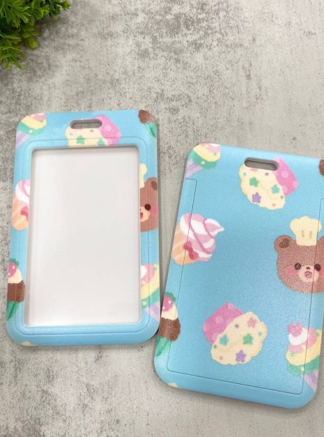 Card Holder Light Blue - Cupcake 