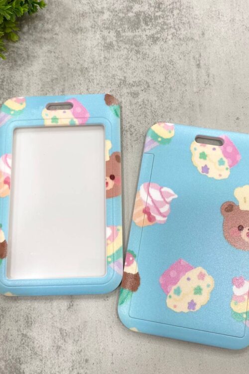 Card Holder Light Blue - Cupcake