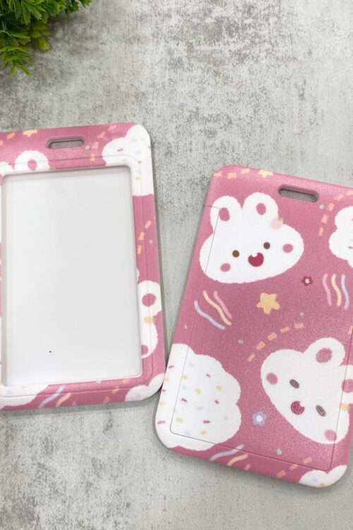 Card Holder Dark Pink - Rabbit