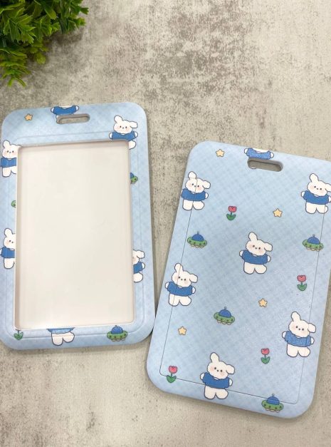 Card Holder Light Blue - Jumpped Bear
