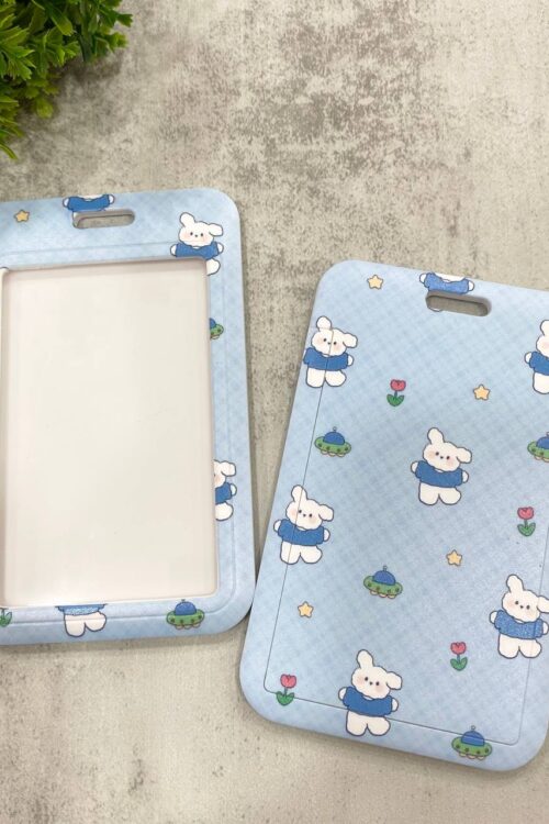 Card Holder Light Blue - Jumpped Bear