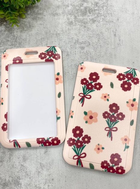 Card Holder - Red Flower
