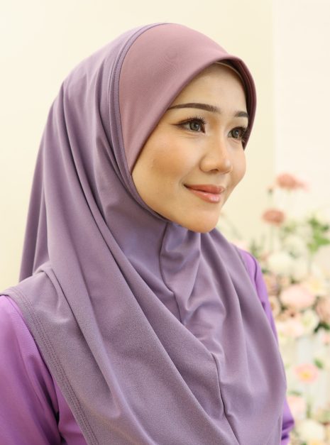 Tudung Soft Awning Full Scuba Purple UITM