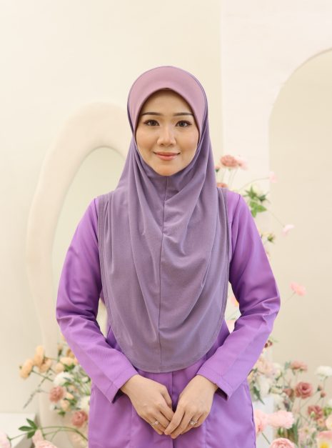 Tudung Soft Awning Full Scuba Purple UITM