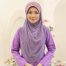 Tudung Soft Awning Full Scuba Purple UITM